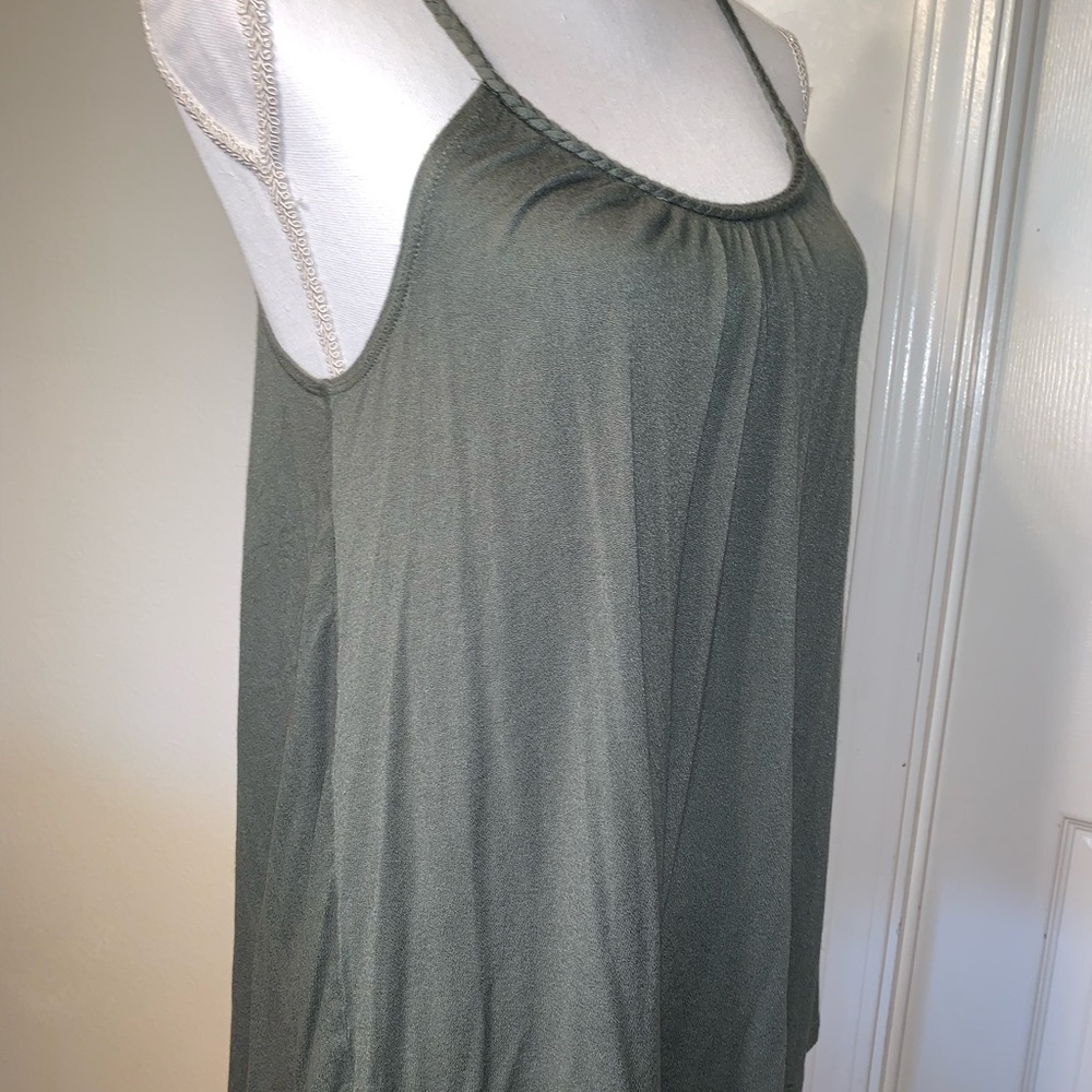 5/$25!! Army Green Tank w/ Braided Straps